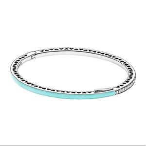 Pandora Radiant Heart collection Teal Bangle